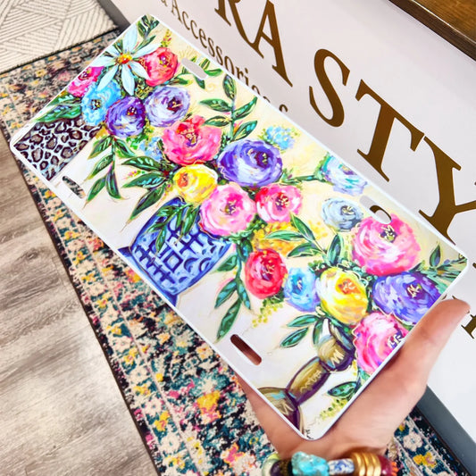 Floral Bouquet License Plate