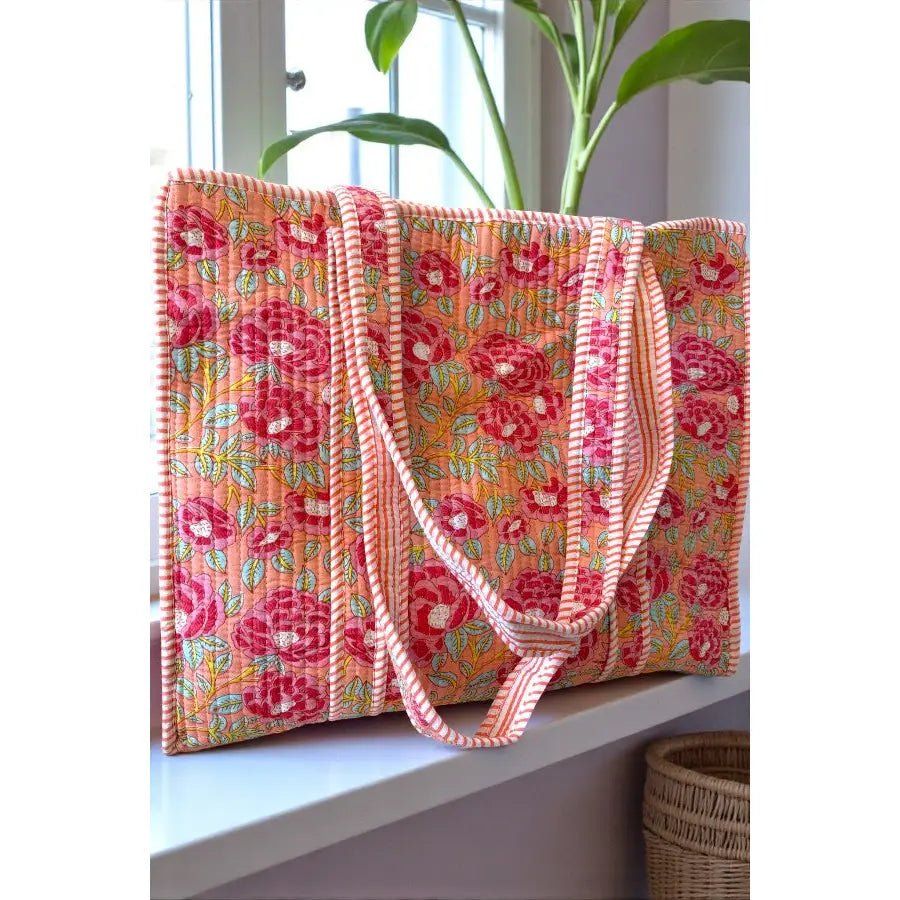 Golden Hour Floral Tote Bag