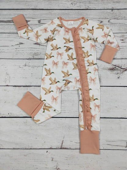 Baby Girl Duck Printed Sleeper