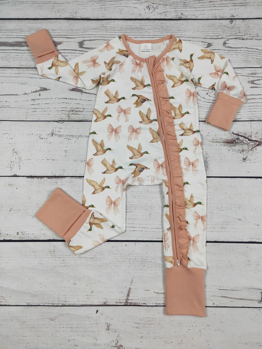 Baby Girl Duck Printed Sleeper