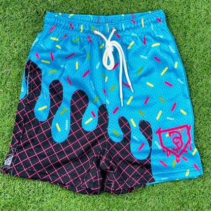 Blue Ice Cream Baseball Training Shorts
