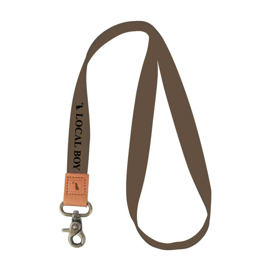 Local Boy Lanyard, Brown Logo