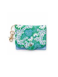 Scalloped Wallet, Daisy Chain Green