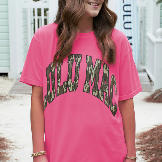 Lulu Mac Bottomland Short Sleeve, Neon Pink