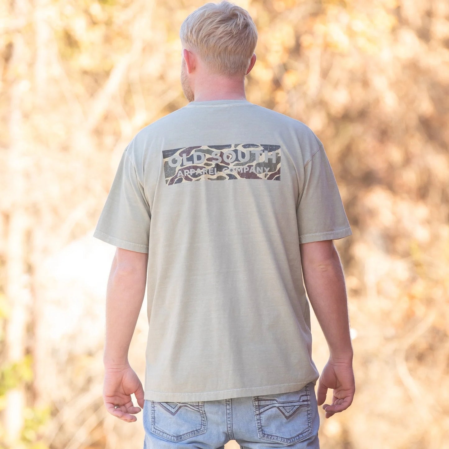 Thicket Camo Logo Short Sleeve, Sandstone