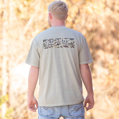 Thicket Camo Logo Short Sleeve, Sandstone