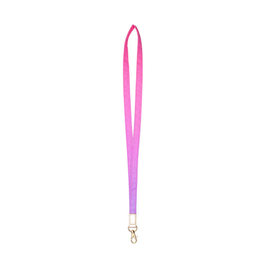 Lanyard Keychain, Lilac Opal To Confetti Pink Ombre