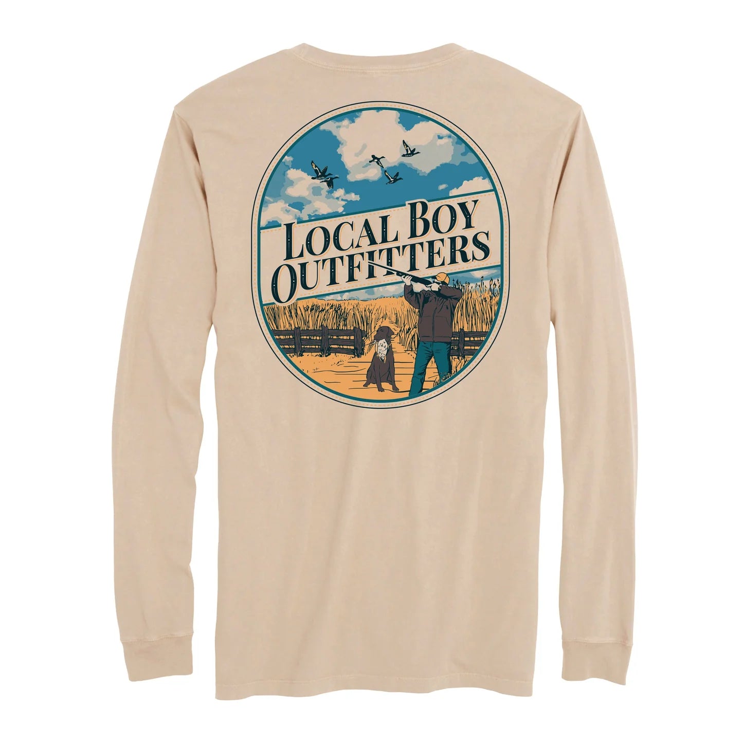 Harvest Hunt Long Sleeve Tee, Latte