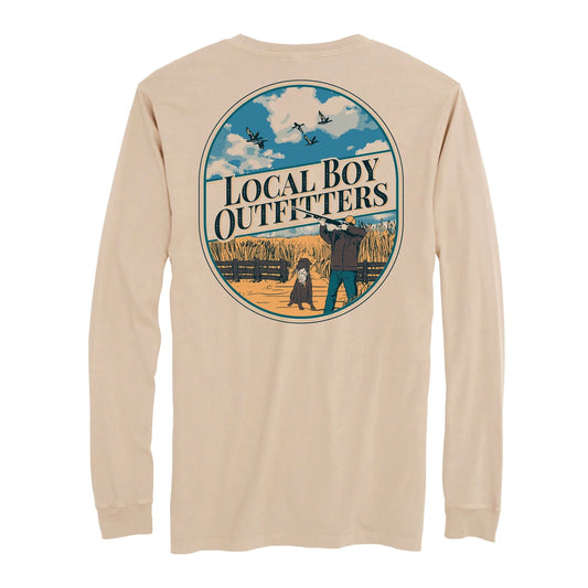 Harvest Hunt Long Sleeve Tee, Latte