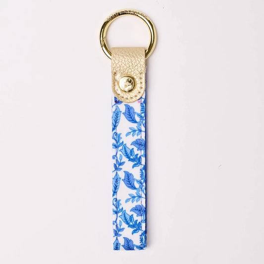 Skinny Key Fob, Porcelain Vines