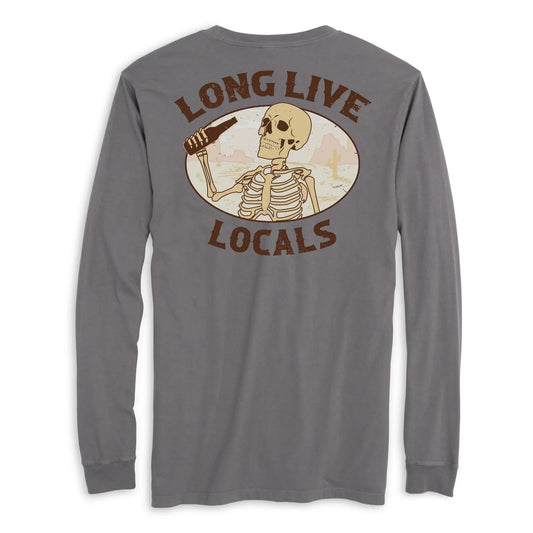 Long Live Locals Long Sleeve Tee, Gray