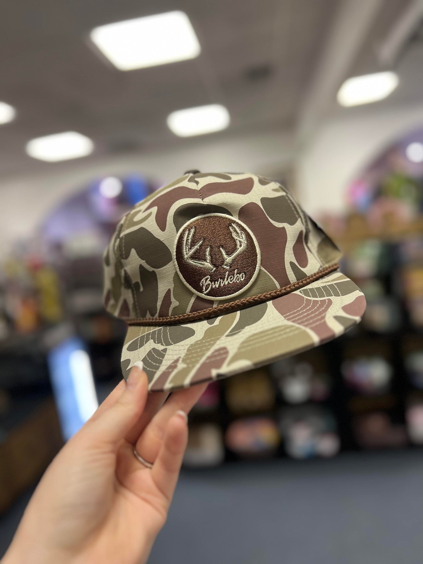 Camo Antler Patch Cap