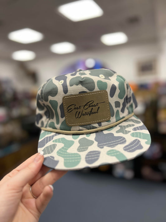 ECW Rope Hat, Rectangle Script Patch, Marsh Camo