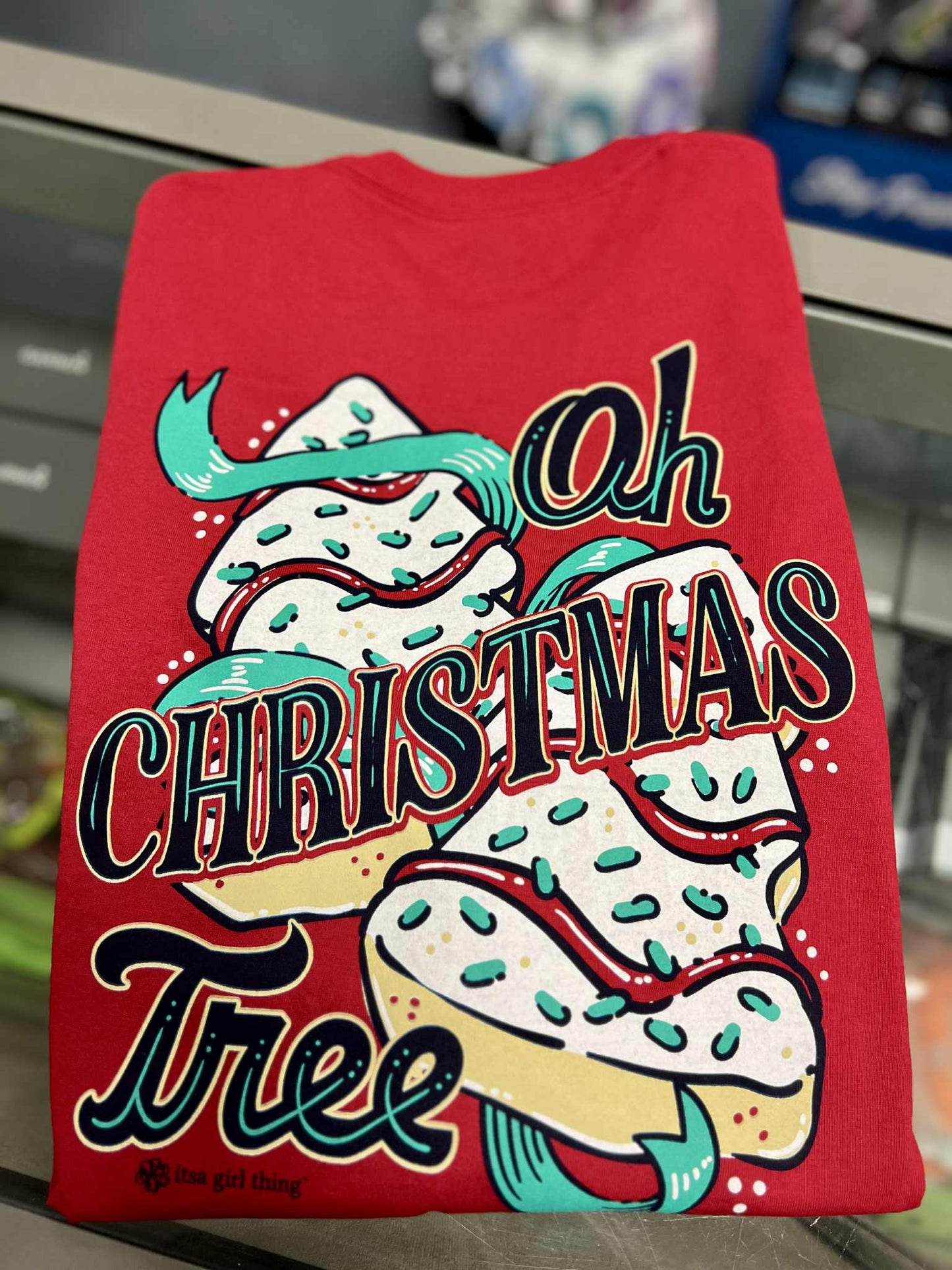O Christmas Tree Long Sleeve, Red
