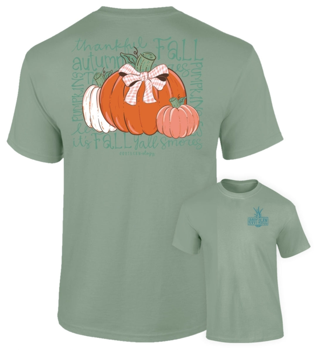 Happy Fall Pumpkin Bow Short Sleeve, Bay