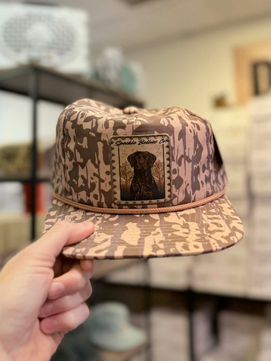 Brown Lab Patch Rope Hat, Woodzy