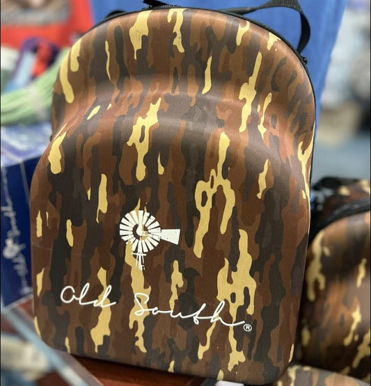 Old South 6 Hat Travel Case, Bark Camo