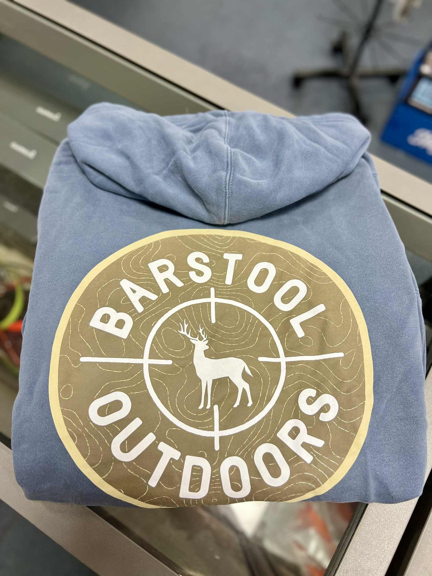 Barstool Outdoors Toppo Circle Logo Hoodie, Slate