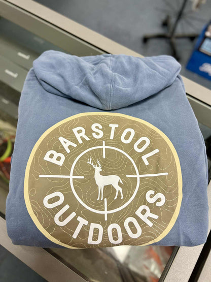 Barstool Outdoors Toppo Circle Logo Hoodie, Slate