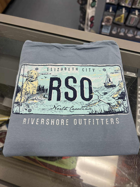 RSO License Plate Short Sleeve, Ice Blue