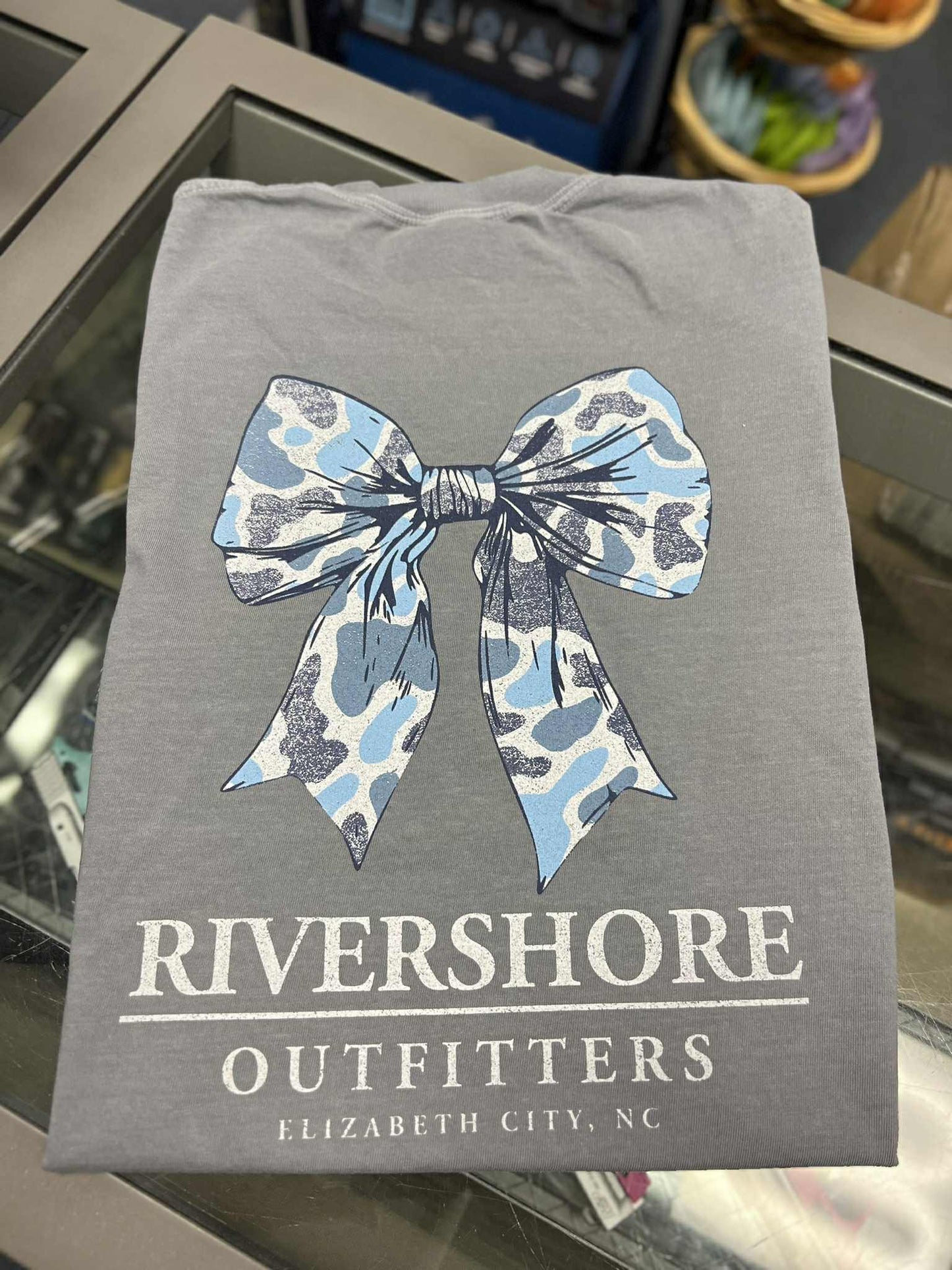 RSO Blue Camo Bow Short Sleeve, Granite