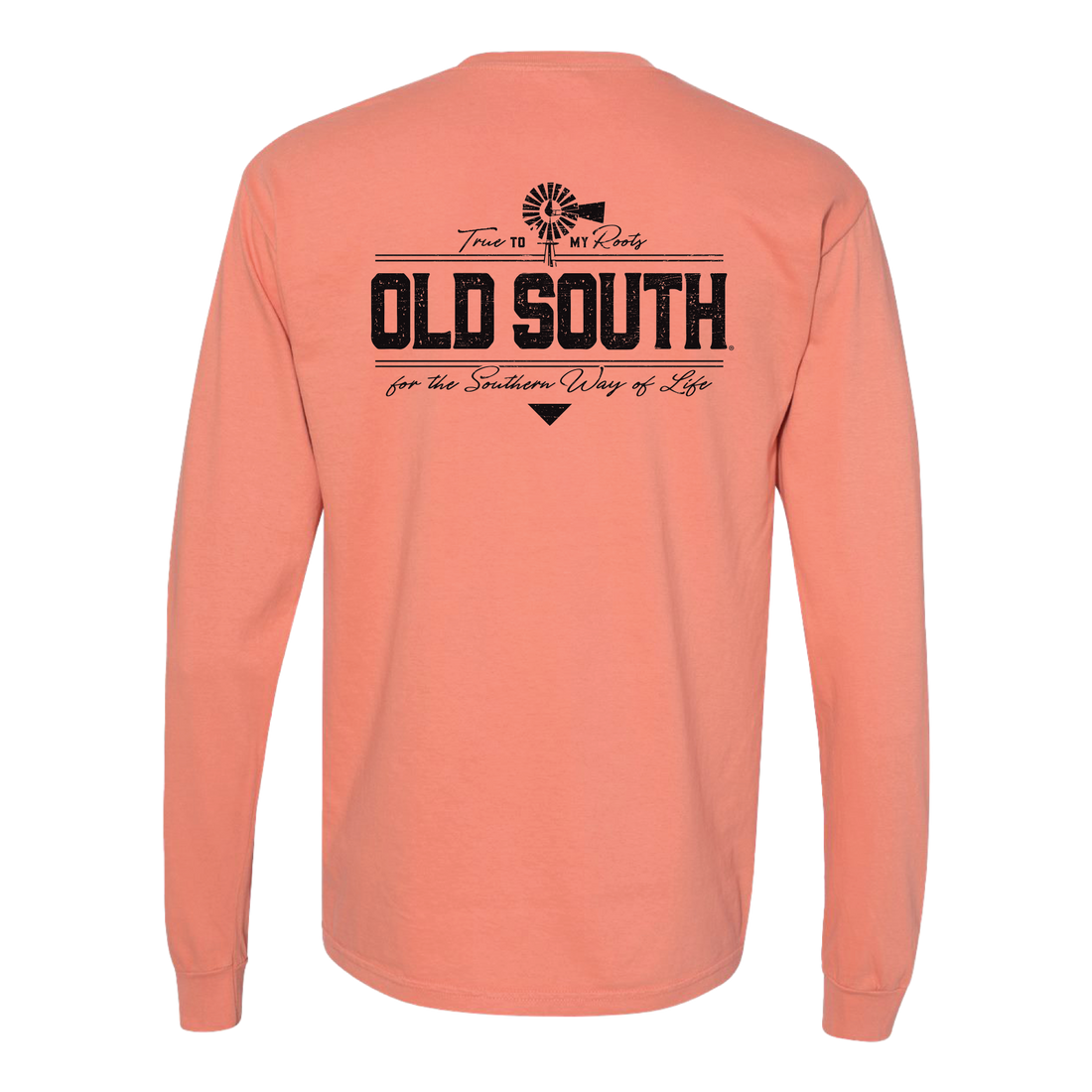 Texted Long Sleeve, Terracotta