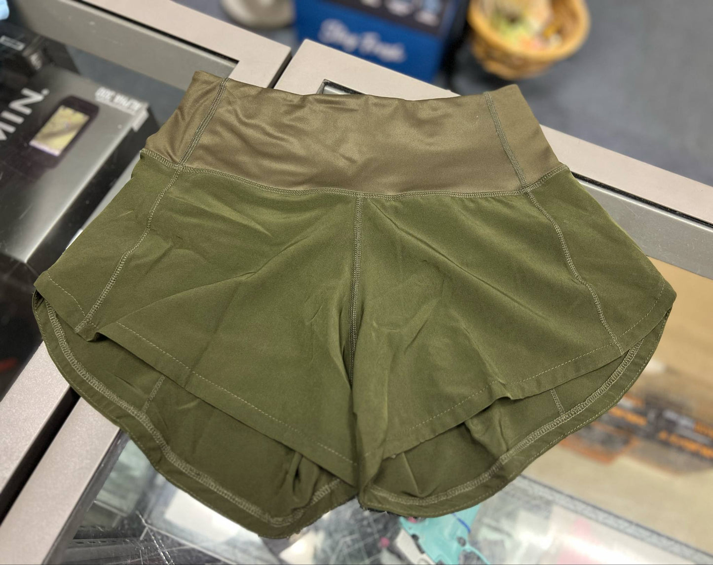 Buoy Women's Athletic Shorts, Olive