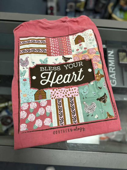 Patchwork Bless Your Heart Short Sleeve