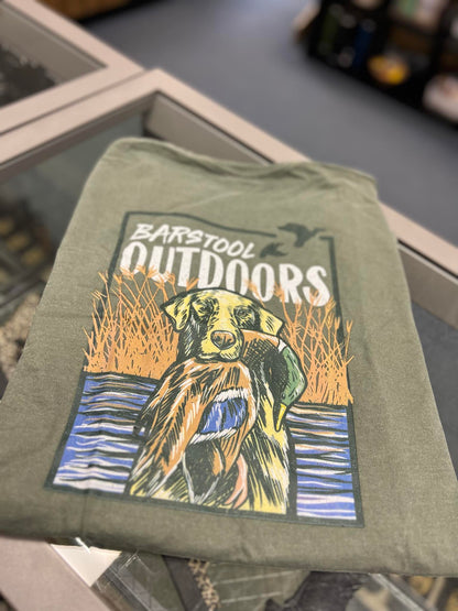 Barstool Outdoors Duck Hunt Pocket Tee, Green