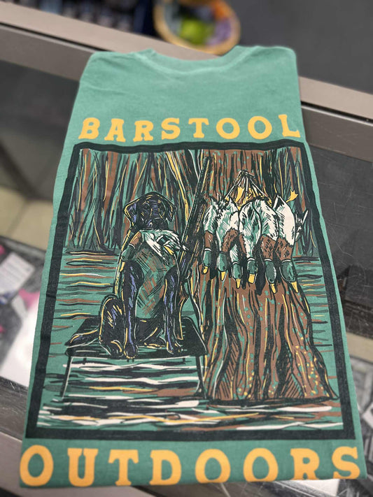 Barstool Outdoors Duck Hunt Lab Pocket Tee, Green