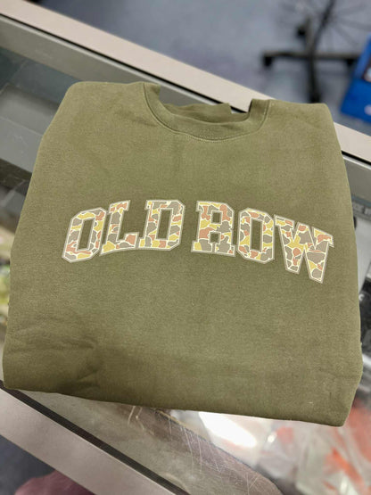 Old Row Camo Crewneck, Army Green