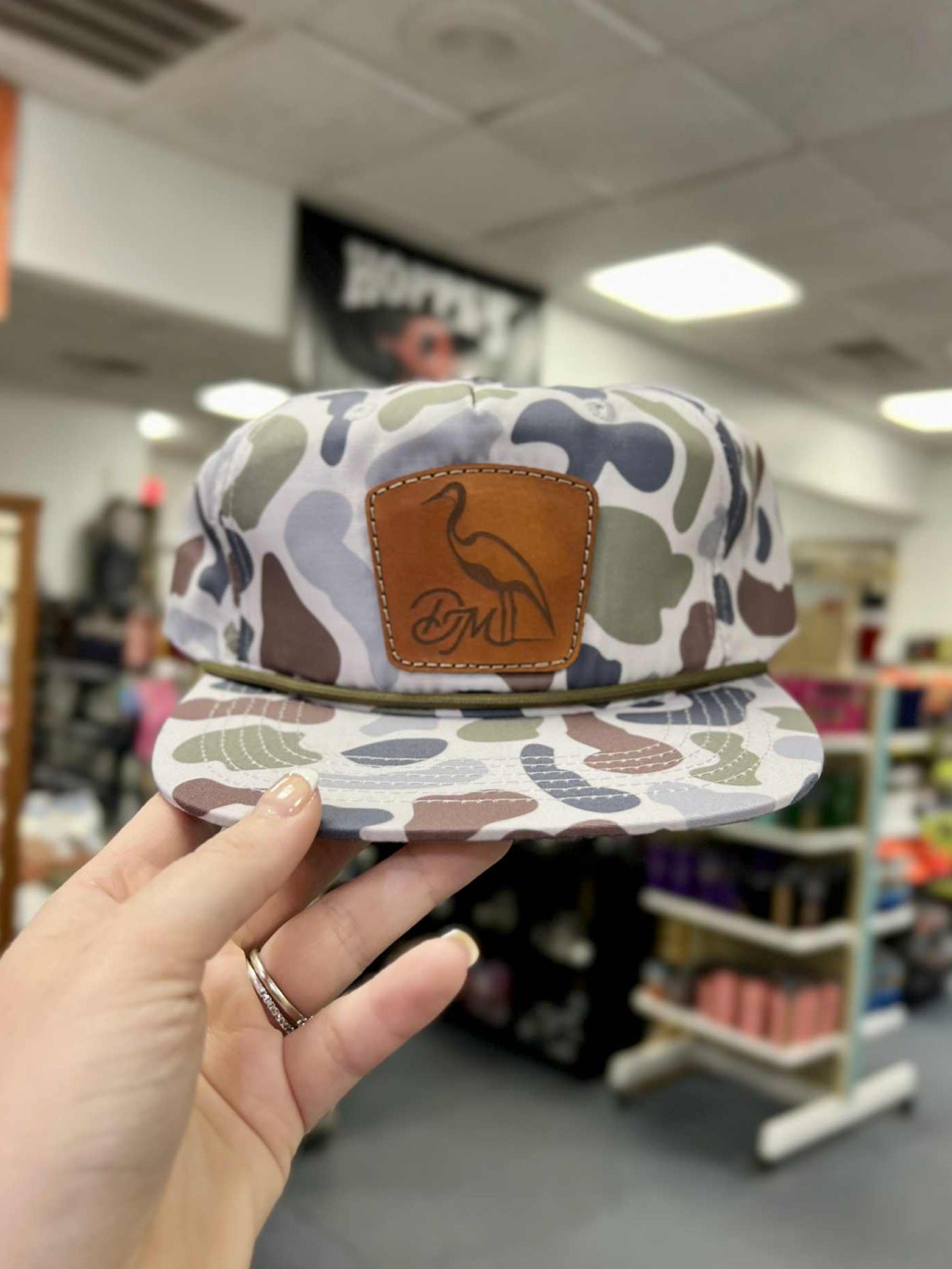 Backshore Leather Patch Rope Hat, Brackish