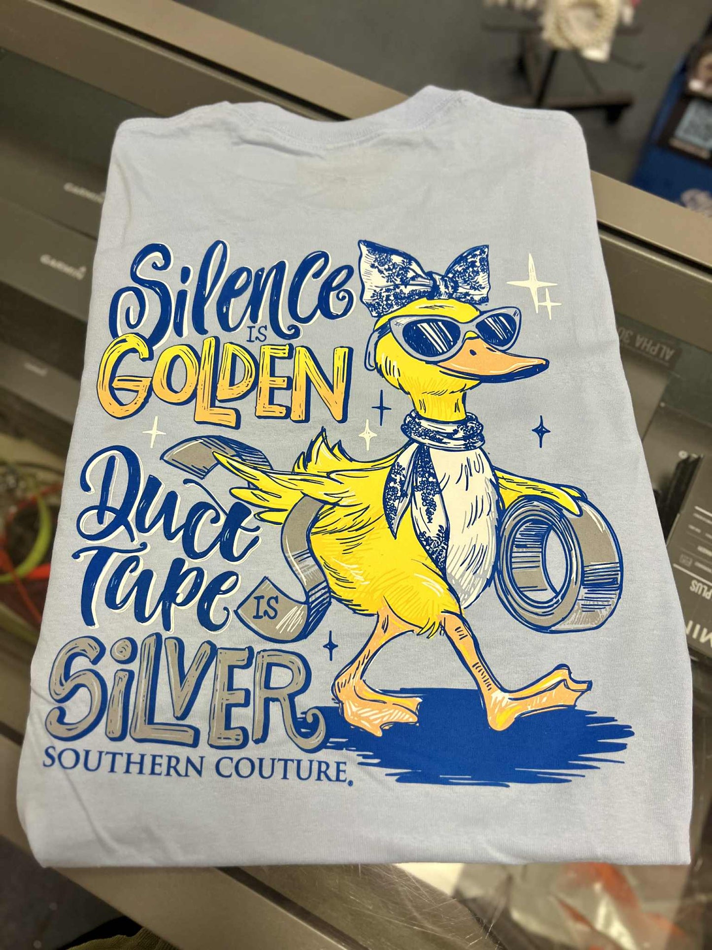 SC Classic Silence Is Golden Short Sleeve, Light Blue