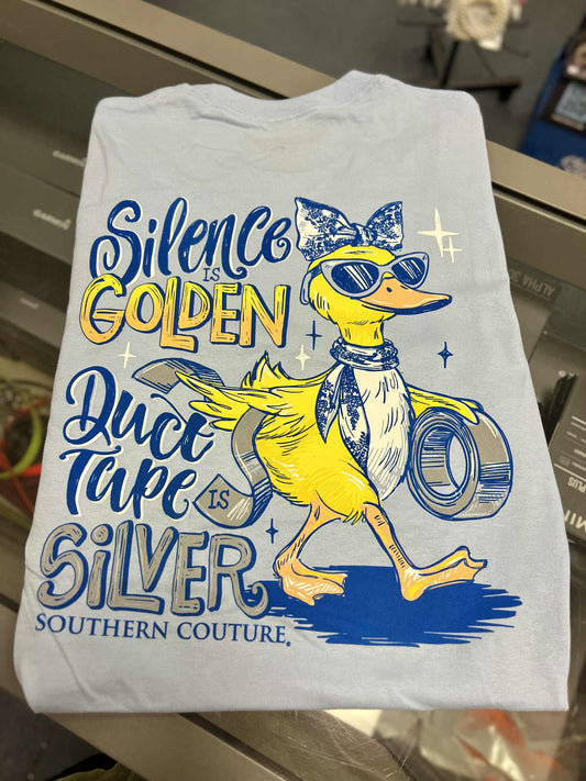 SC Classic Silence Is Golden Short Sleeve, Light Blue
