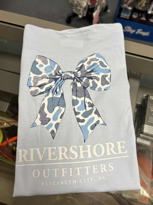 RSO Blue Camo Bow Long Sleeve, Chambray