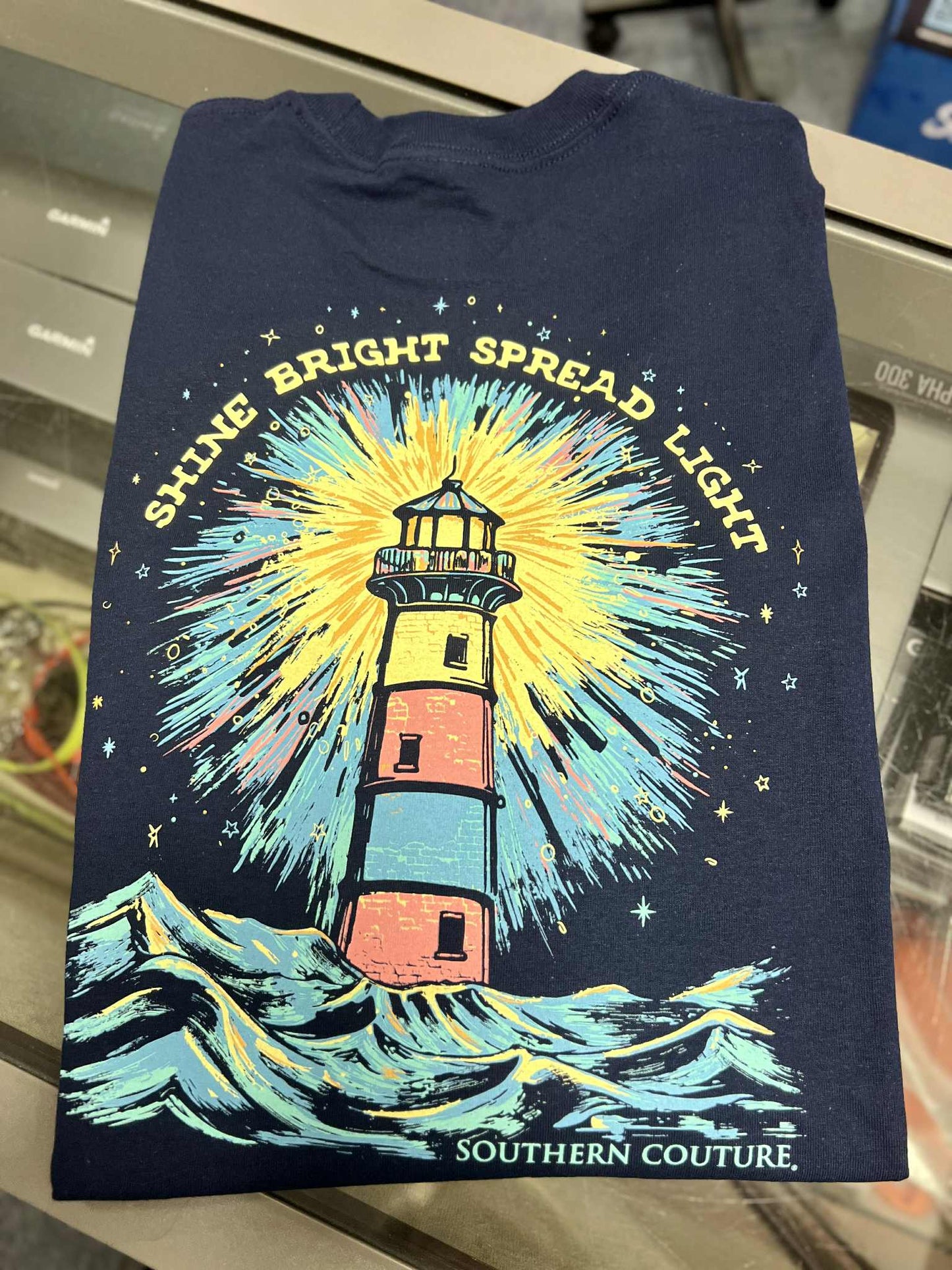 Classic Shine Bright Lighthouse Long Sleeve, Navy