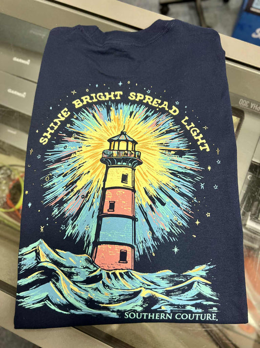 Classic Shine Bright Lighthouse Long Sleeve, Navy