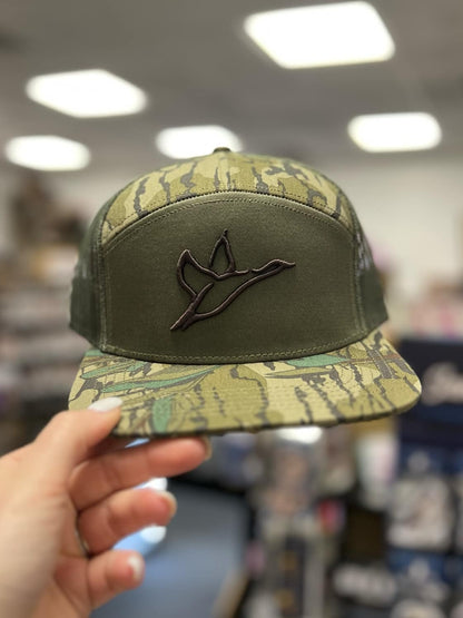 Combat Waterfowl, 7 Panel Greenleaf/Olive Hat