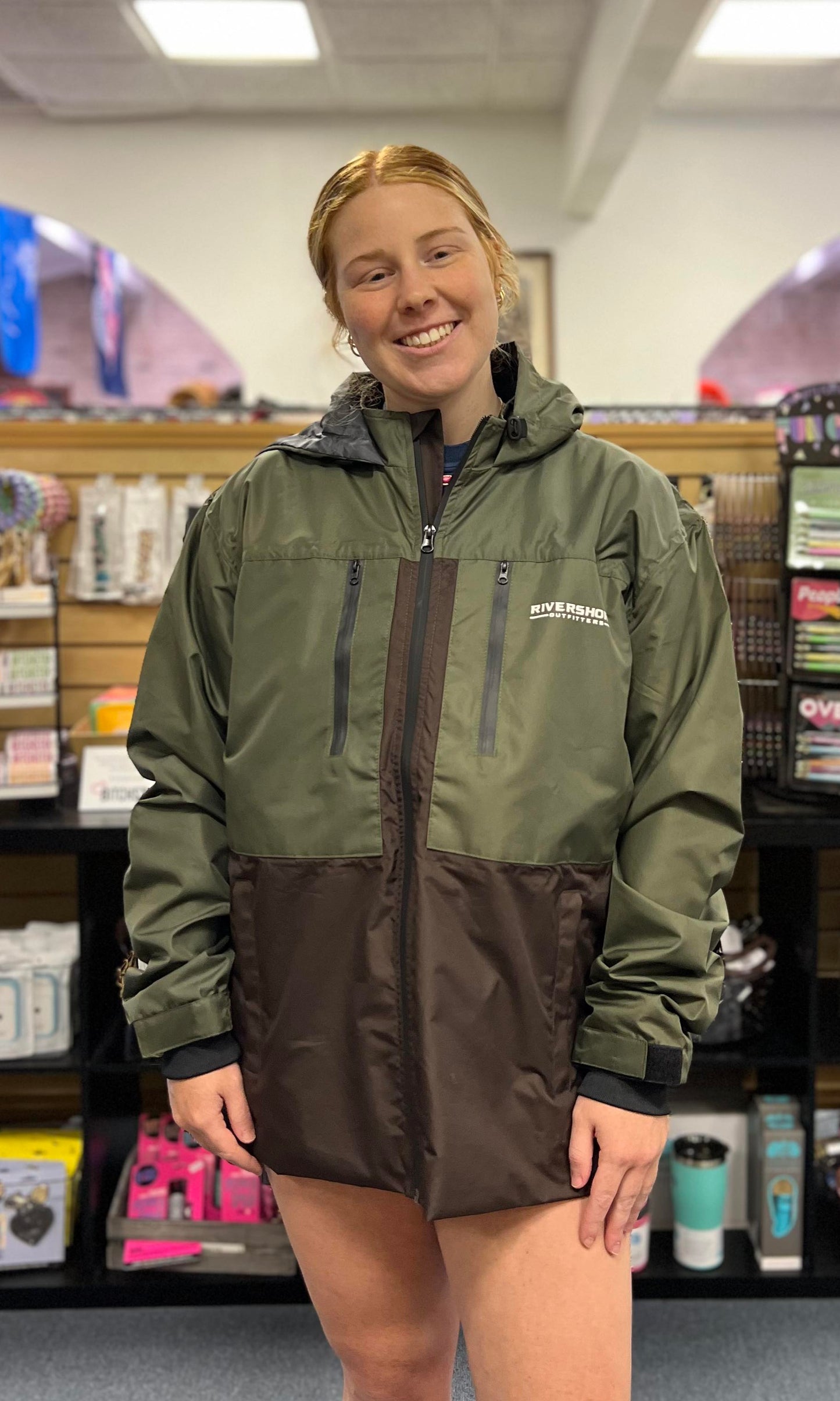 RSO Rain Jacket, Green/Brown