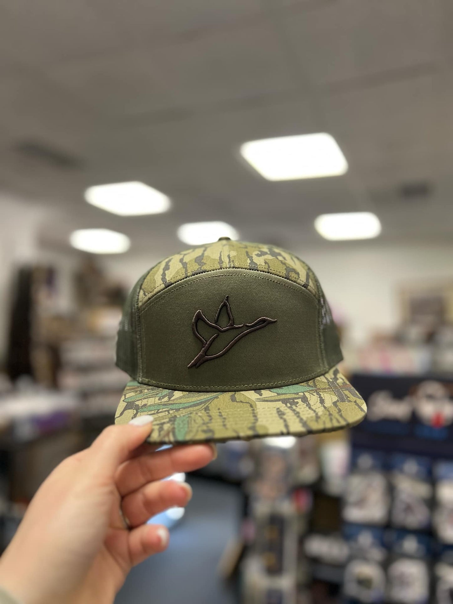 Combat Waterfowl, 7 Panel Greenleaf/Olive Hat