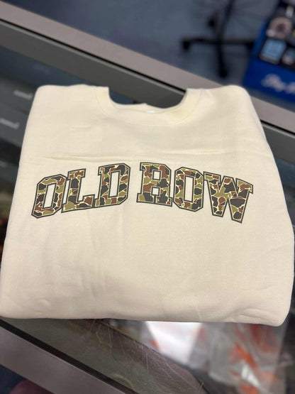 Old Row Camo Crewneck, Ivory