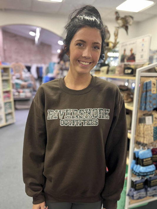 RSO Camo Crewneck Sweatshirt, Chocolate