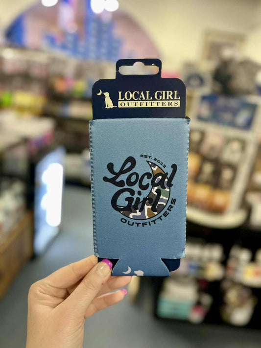 Local Girl Groovy Moon Slim Can Koozie
