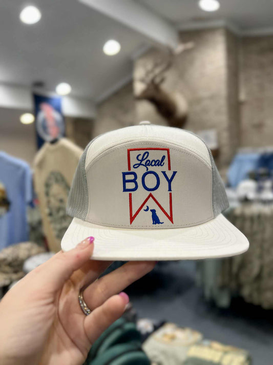 Ultra Local 7 Panel Hat, White/Fog