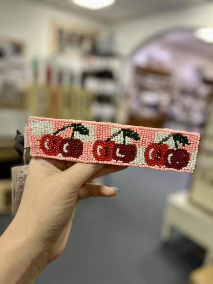 Beaded Keychain, Cherries