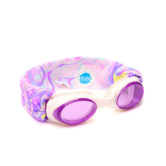 Splash Place Swim Kids Goggles, Pastel Swirl