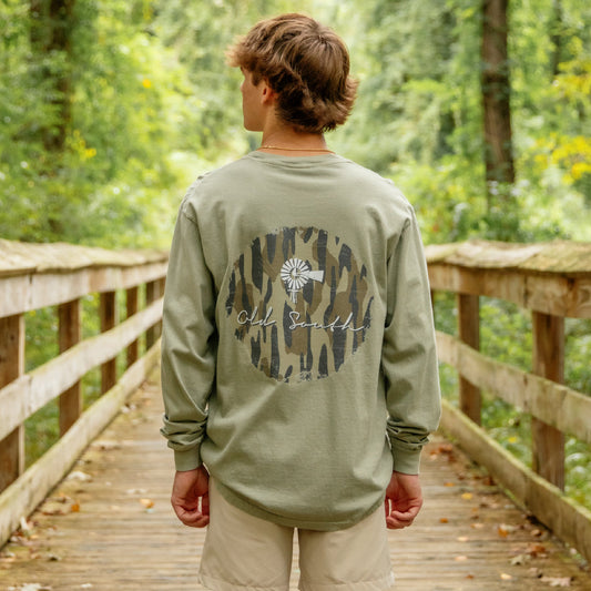 Camo Logo Long Sleeve, Sandstone