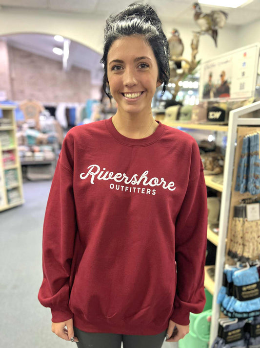 RSO Script Crewneck Sweatshirt, Garnet