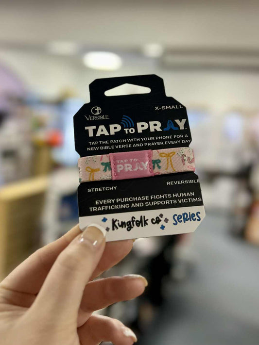 Tap To Pray,Wristband, Fearfully and Wonderfully Bows