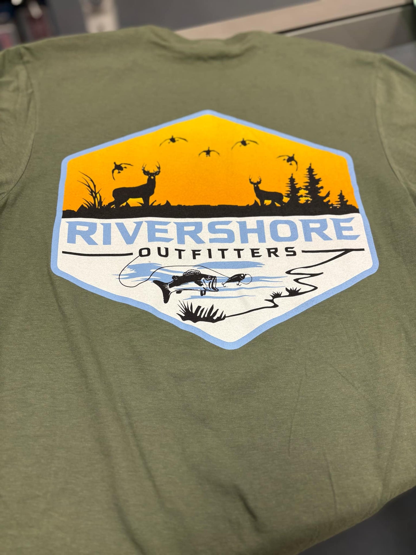 RSO Logo Short Sleeve Tee, Heather Military Green